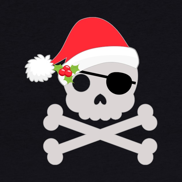 Santa Pirate Skull for Christmas by 4Craig